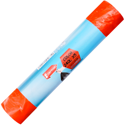 Saci menajeri 240L colectare selectiva rosii, 5 buc, Okerman